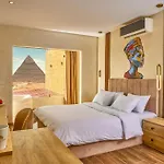 Cleopatra Tower Pyramids View